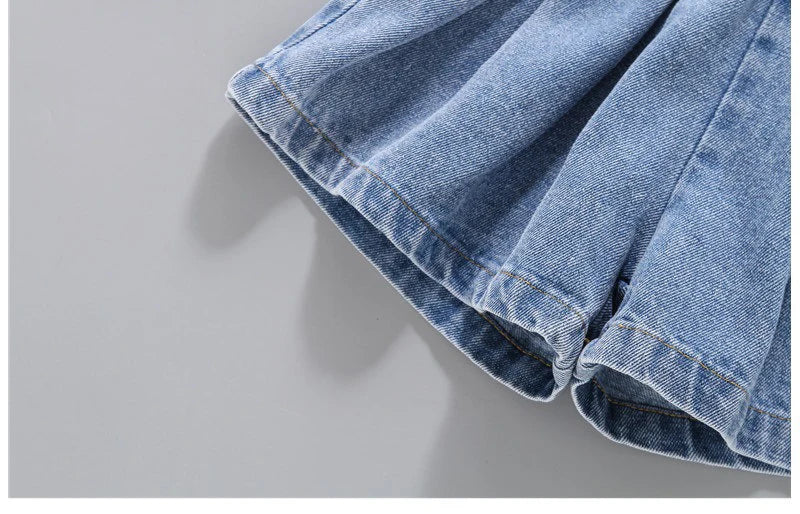 Summer Kid Girls A line Shaped Denim Shorts
