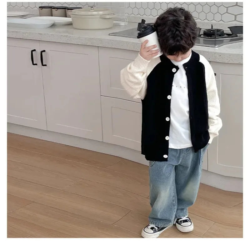 Spring and Autumn Children s Pocket Wide Leg