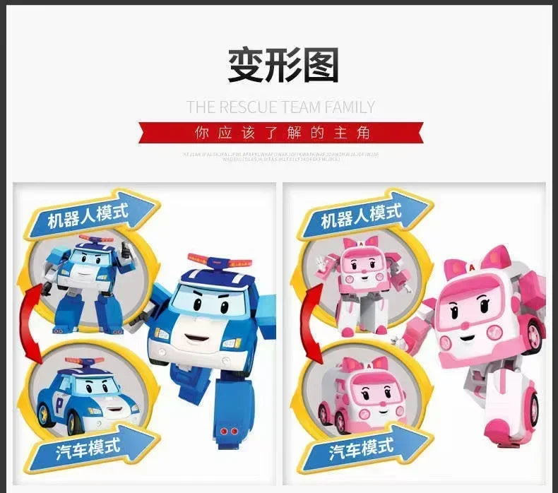 Silverlit Robocar Korea Robot Kids Toys Plastics Transformed