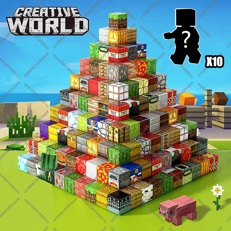 Magnetic Building Blocks Magnet Cube Mine World Set