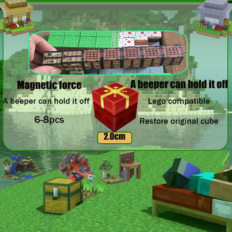 Creative Magnetic Building Blocks Mine World Magnet Cube