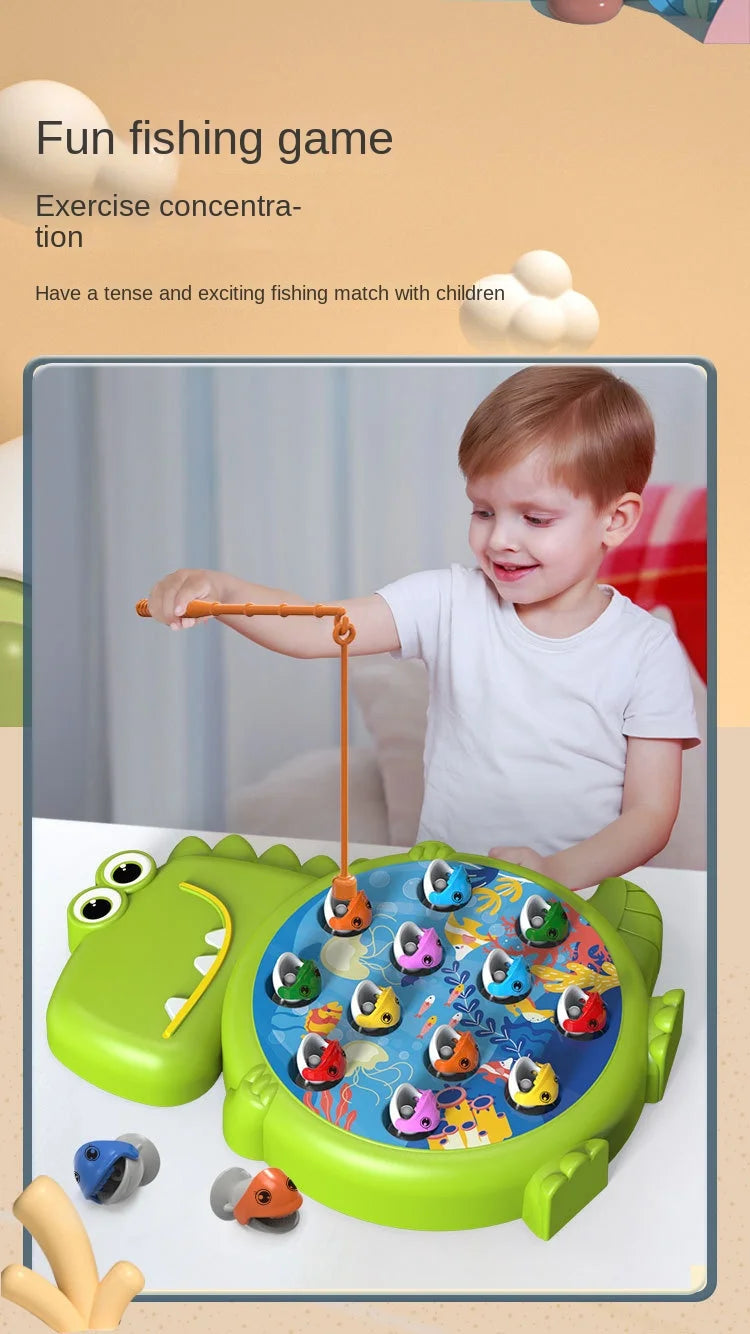 Dinosaur Simple Magnetic Fishing Toys Play Rod Game