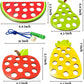 Wooden Lacing Toy Educational Fruits Threading Activity Puzzles