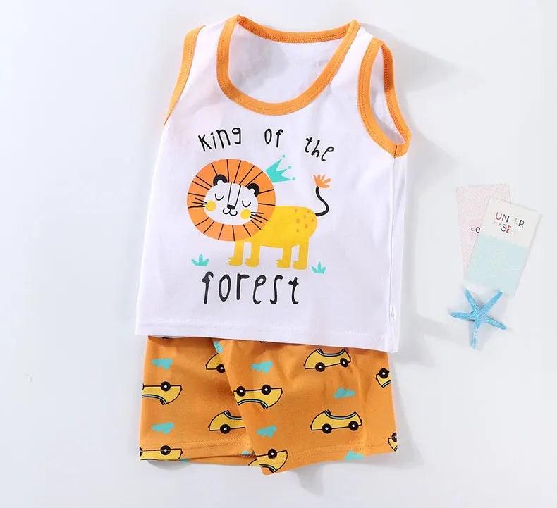 Children Sets Kids Vest Suit 2PCS Set Summer