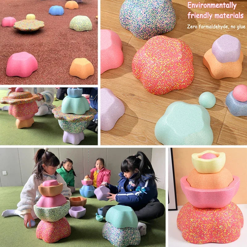 Foam Balance Stepping Stone Kids Sports Toys Touch