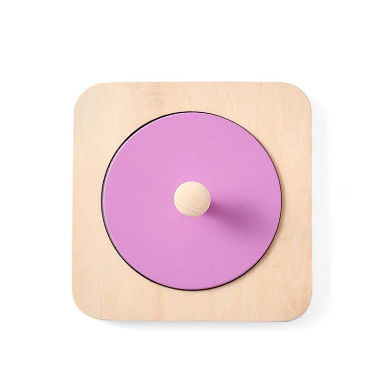 Baby Montessori Mirror Puzzle Busy Board Wooden Toys
