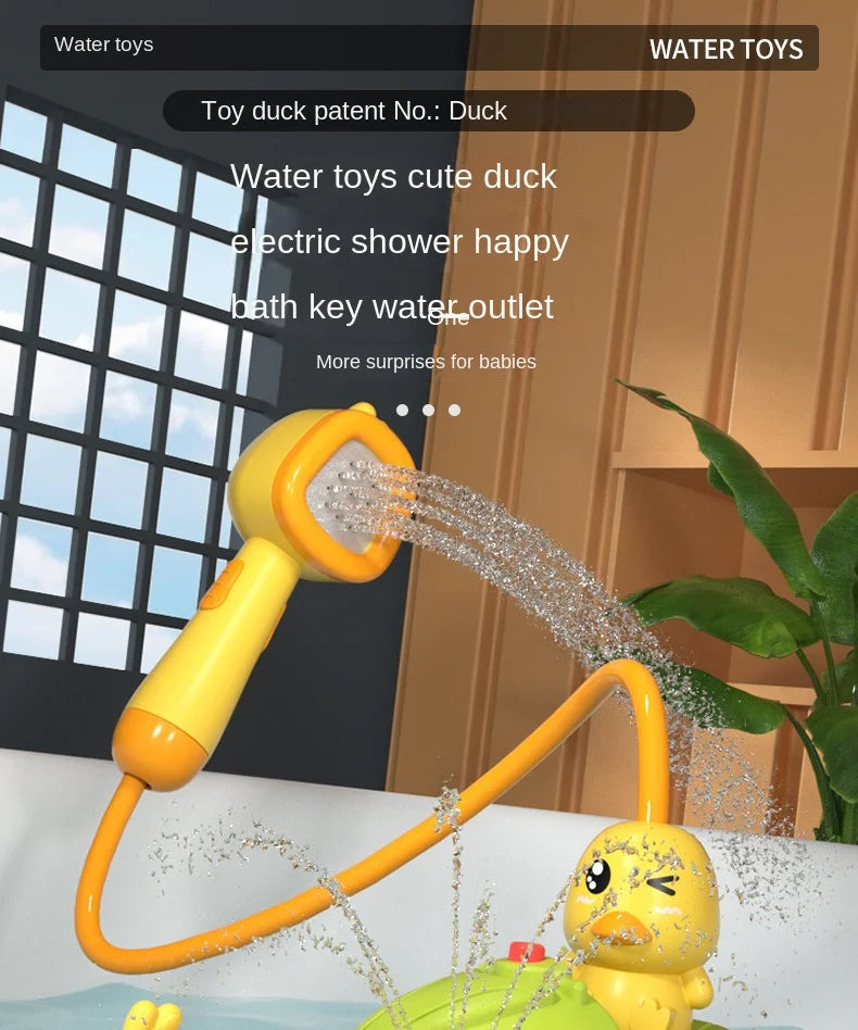 Baby Bath Toys Cute Duck Electric Water Spray