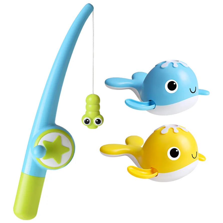 Magnet Baby Bath Fishing Toys Wind up Swimming