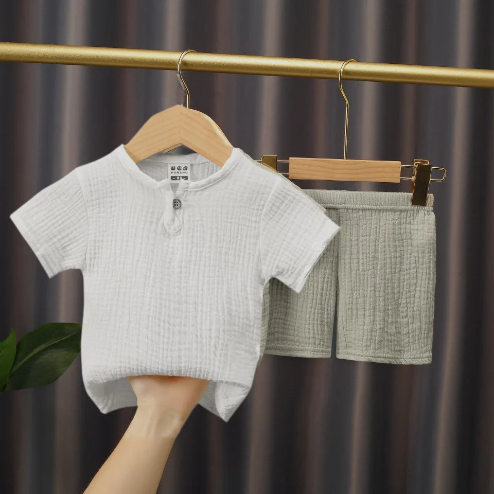 0 5Y Boys Girls Clothing Sets Summer Solid