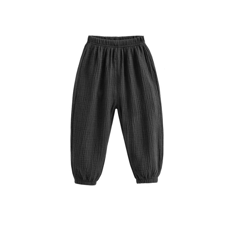 Summer Korea Children Pants Casual Girls Boys Cotton