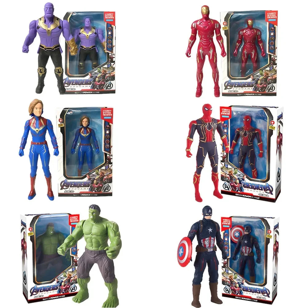 2024 Marvel Spiderman Hulk Ironman Anime Action Figure