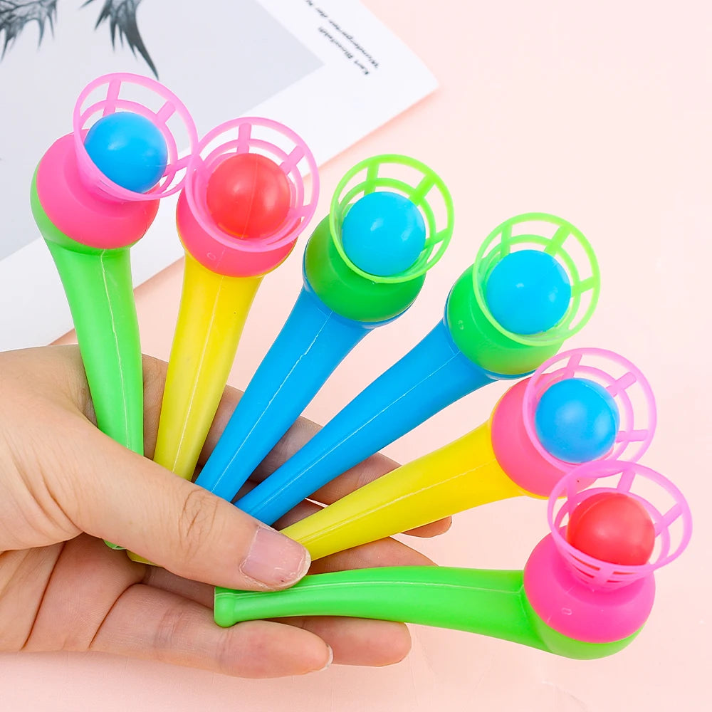 2 4 8Pcs Plastic Pipe Blowing Ball Toys