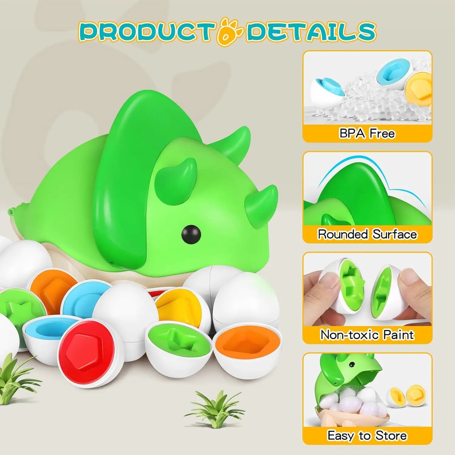 Matching Eggs Toys for Kids 1 2 3Toddlers