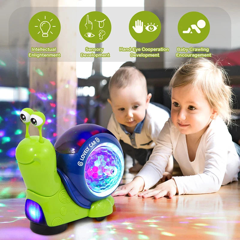 Crawling Crab Snail Baby Toy Walking Tummy Time