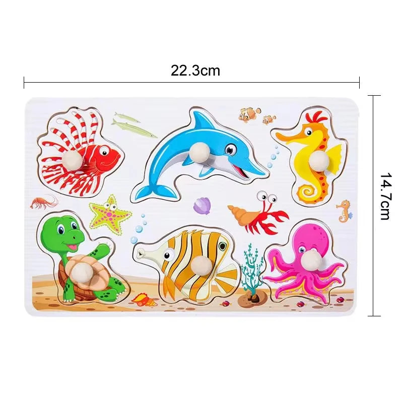 Children Wooden Puzzle Montessori Toys For Baby 1