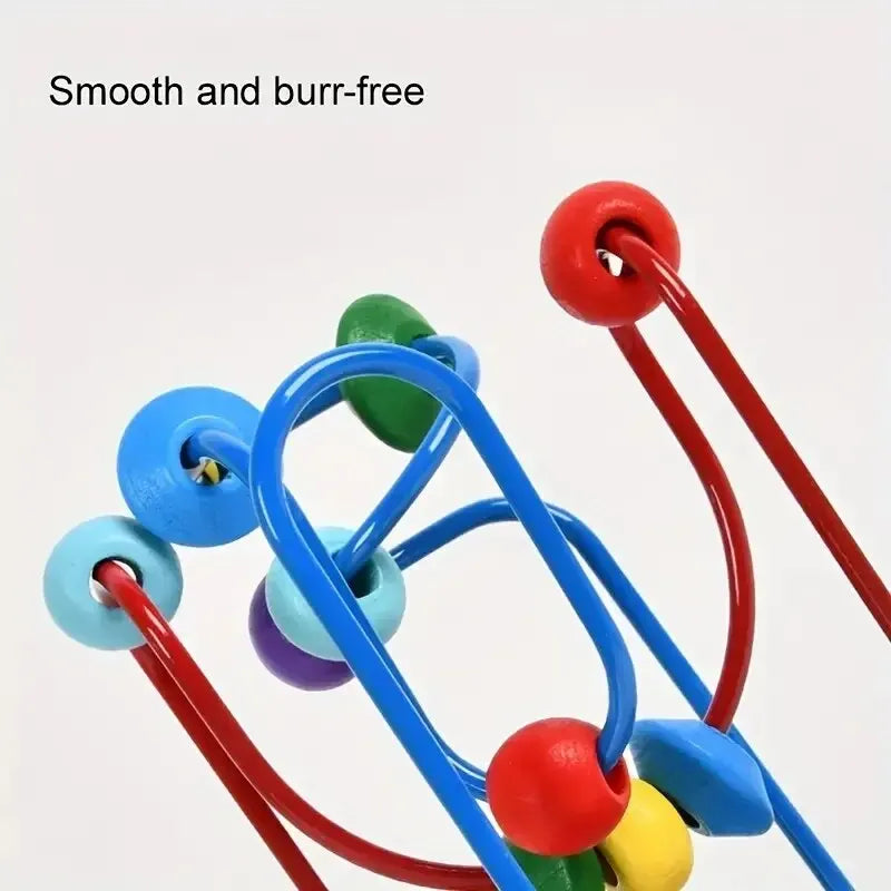 Colorful Wooden Roller Coaster Educational Circle Toy For