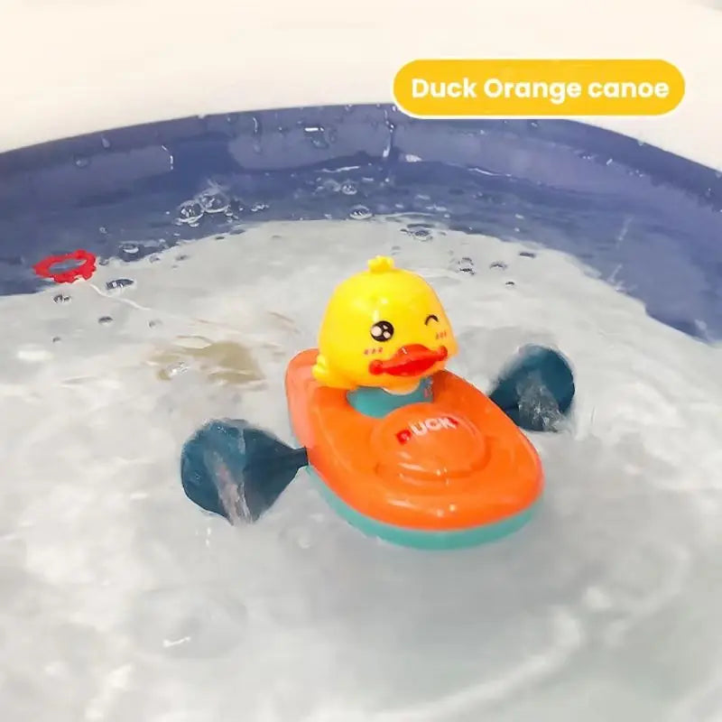 1 Pc Little Yellow Duck Kayak Toy Swimming