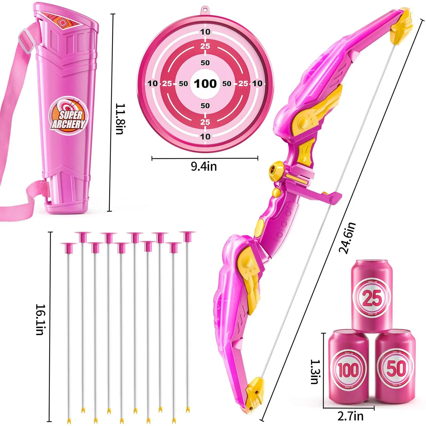Kids Bow and Arrow Set LED Light Up