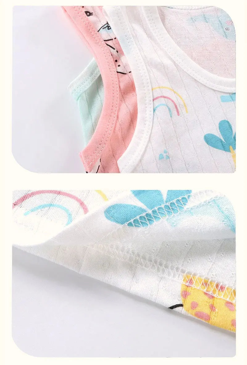 Children s Clothing Print Sleeveless Tops Shorts Cute