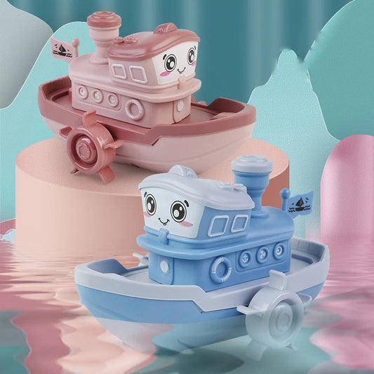 1PC Wind up Steamer Bath Toy Funny Windup
