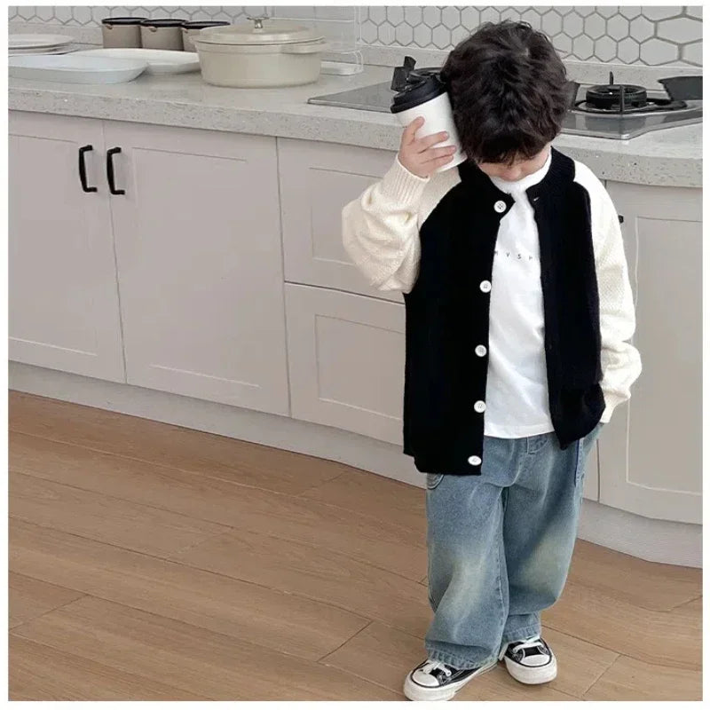 Spring and Autumn Children s Pocket Wide Leg