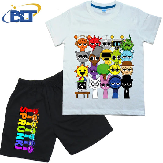 Whole team Sprunki 20 toys printed kids T