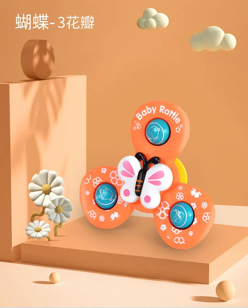 Suction Cup Spinner Toy 3PCS Windmill Cartoon Animal