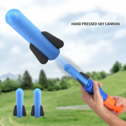 4pcs Handheld Rocket Launcher Toy with 3pcs Foam