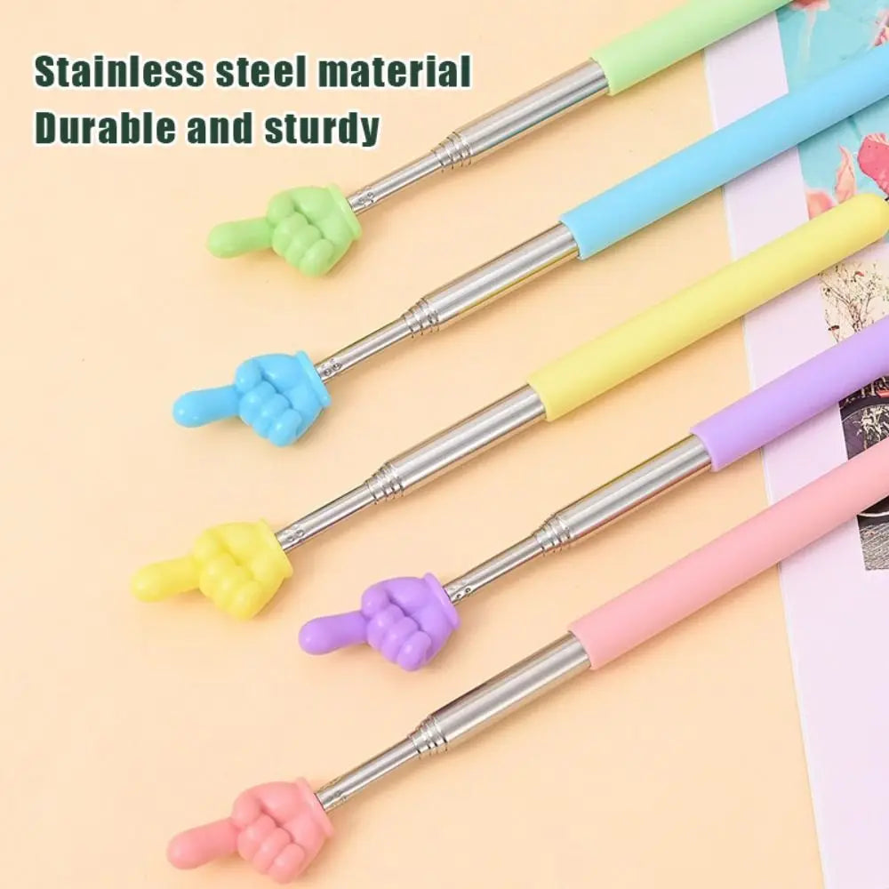 1PC Stainless Steel Teaching Pointer Telescopic Rod Finger