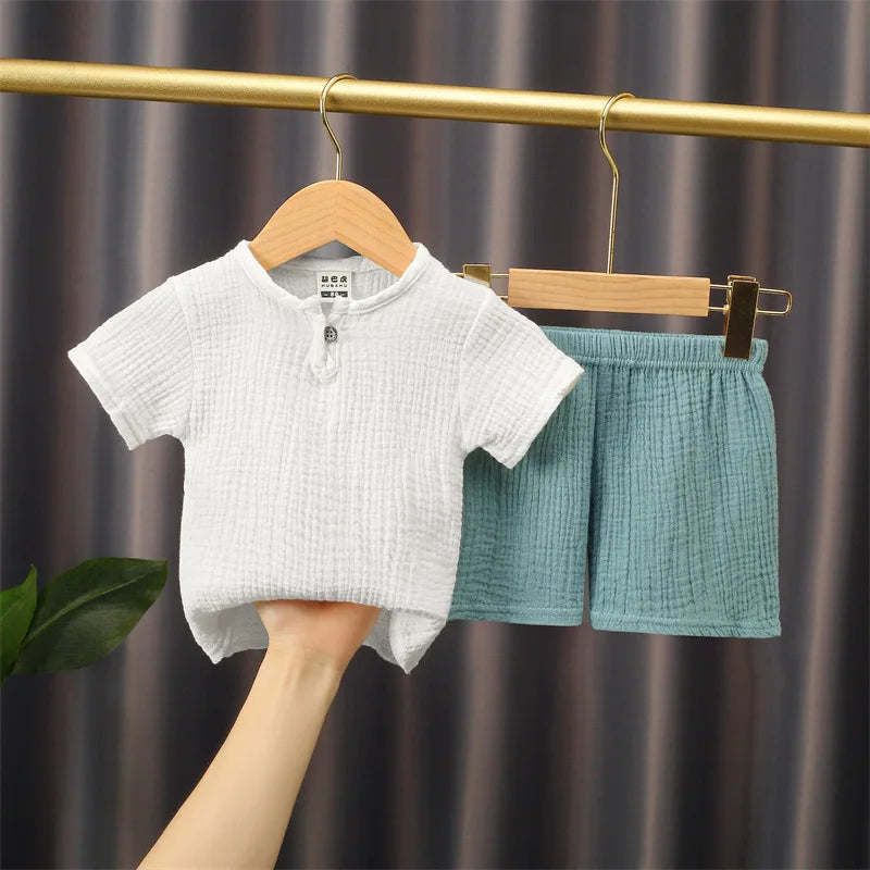 0 5Y Boys Girls Clothing Sets Summer Solid