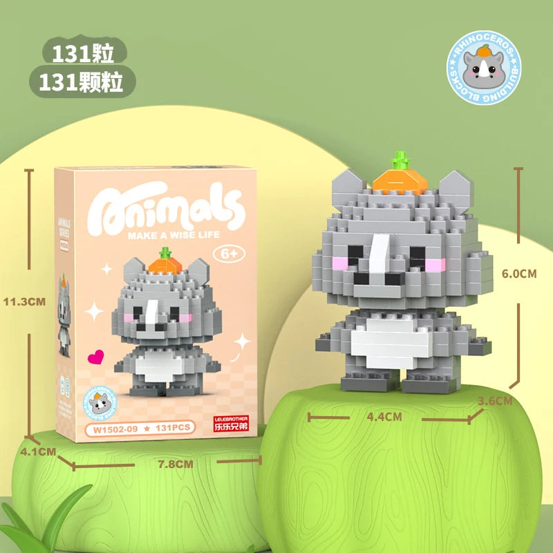 Animal Cat Bricks Constructor Set Micro Building Blocks