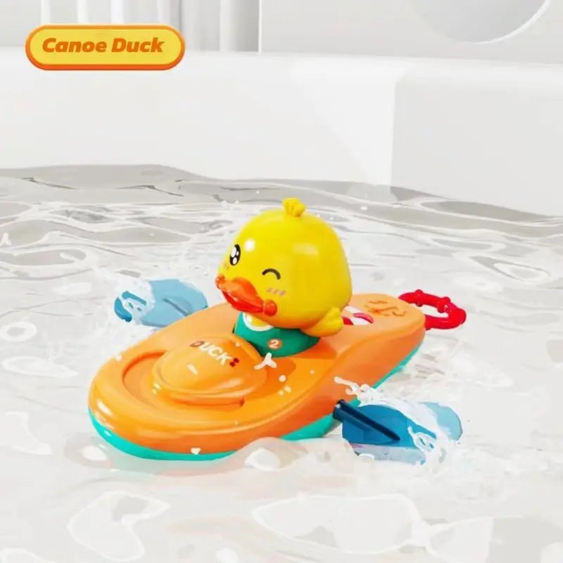 1 Pc Little Yellow Duck Kayak Toy Swimming