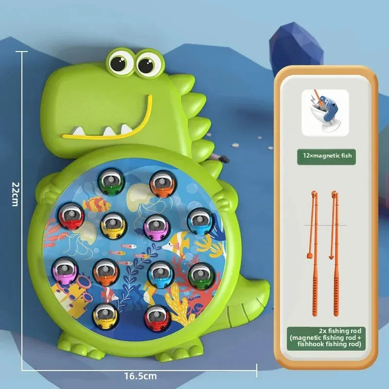Dinosaur Simple Magnetic Fishing Toys Play Rod Game