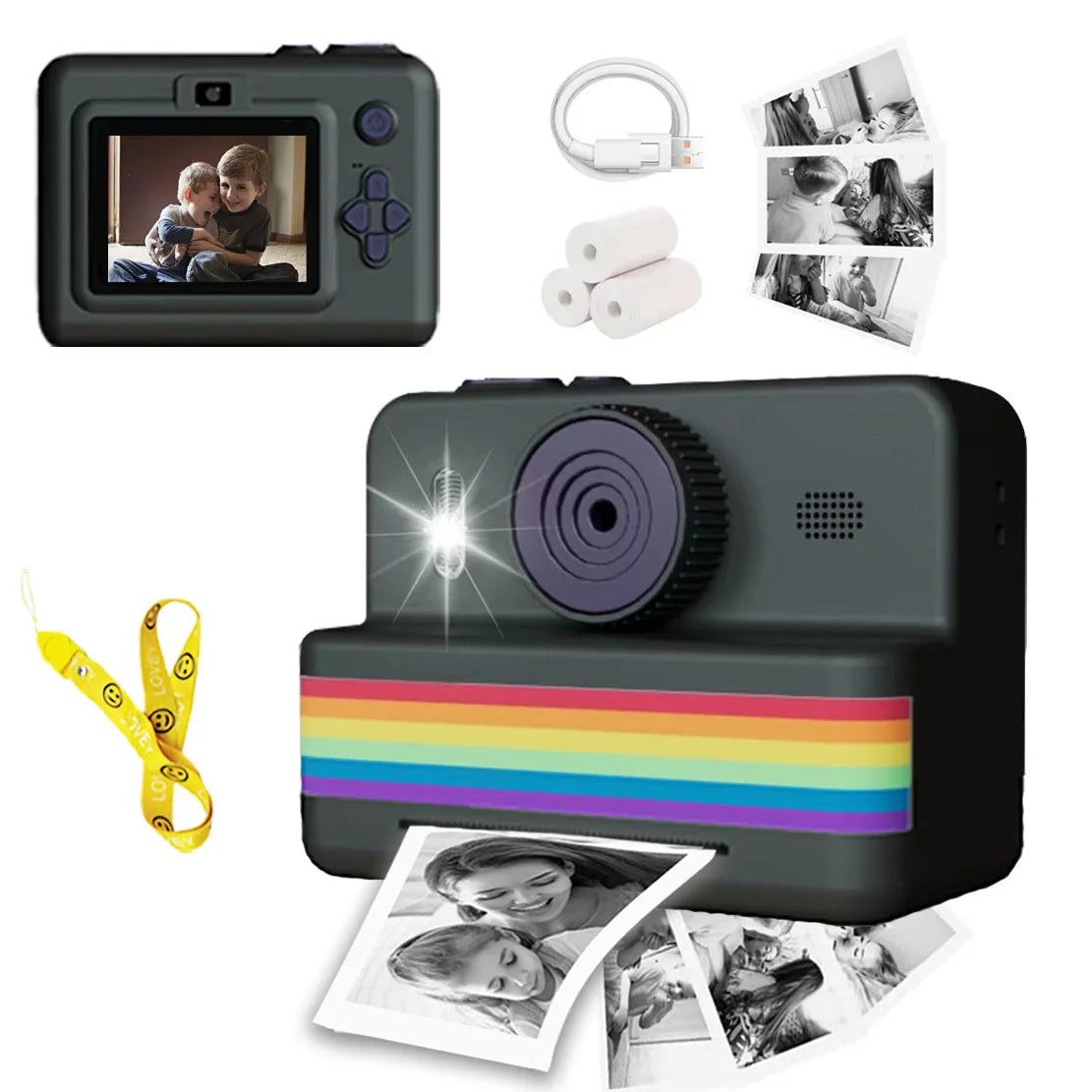 Digital Children Camera For Photography Mini Printer Portable