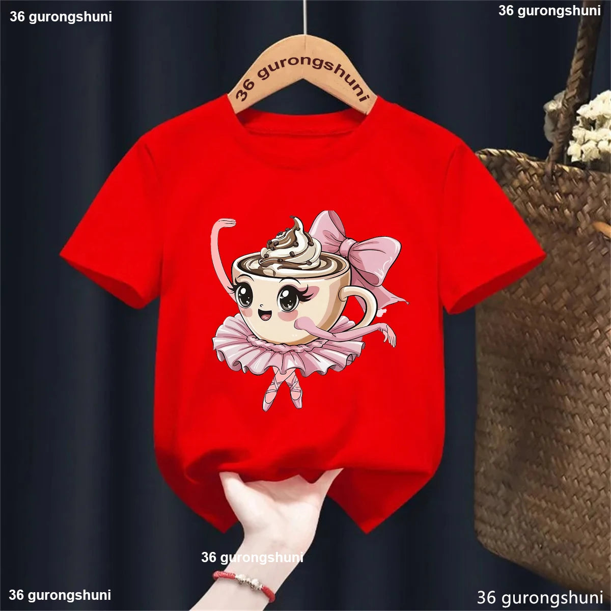 Ballerina Cappuccina Greeting Coffee Ballet Dancer Pink Bow