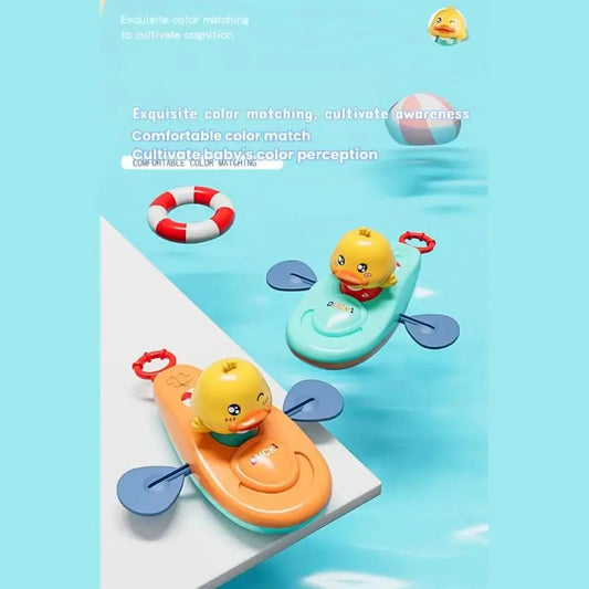 1 Pc Little Yellow Duck Kayak Toy Swimming