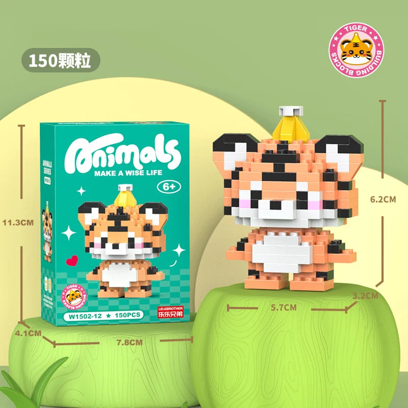 Animal Cat Bricks Constructor Set Micro Building Blocks