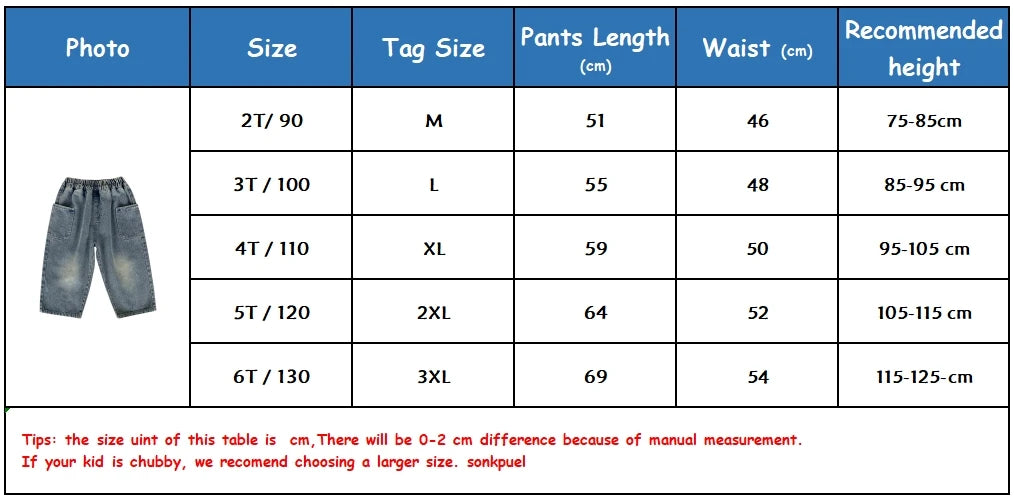 Spring and Autumn Children s Pocket Wide Leg