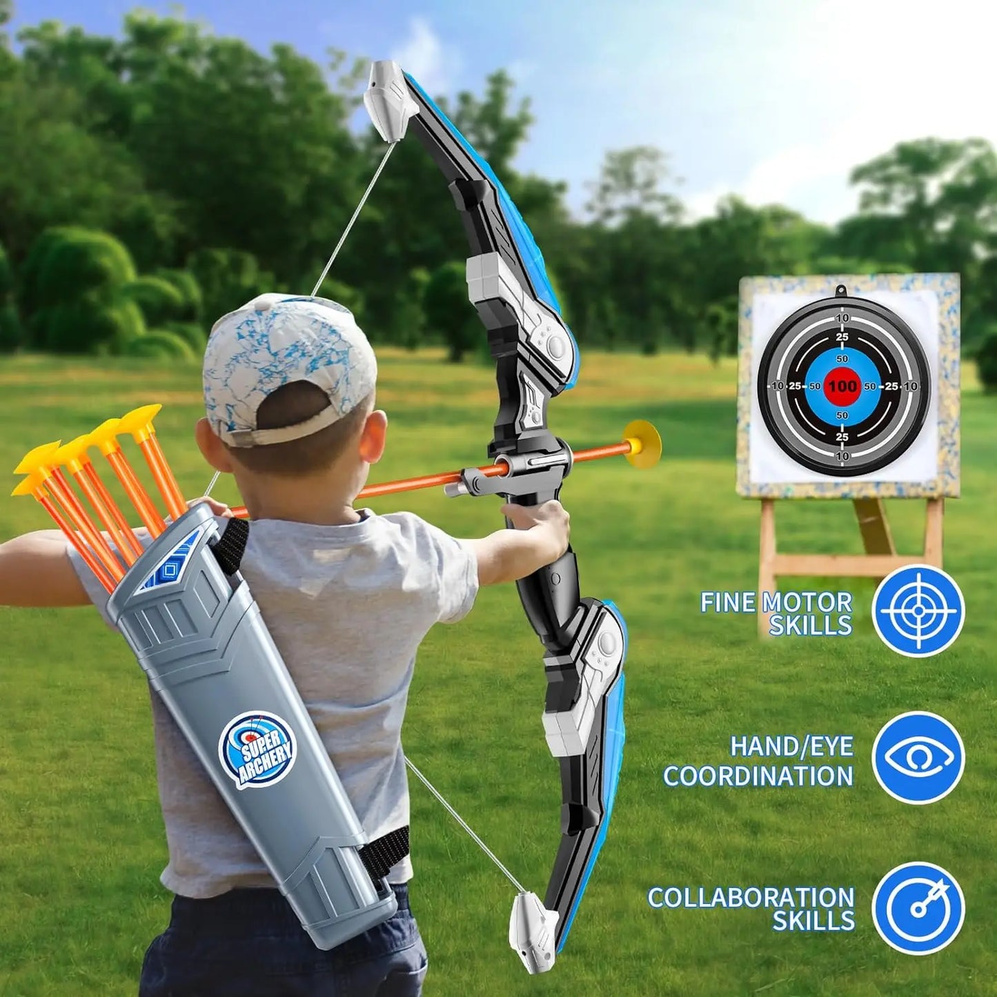 Kids Bow and Arrow Set LED Light Up