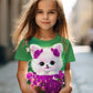 Girl T Shirts Cartoon Cat Graphic T Shirts