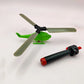 1 3 5sets Bamboo Dragonfly Handle Pull Helicopter