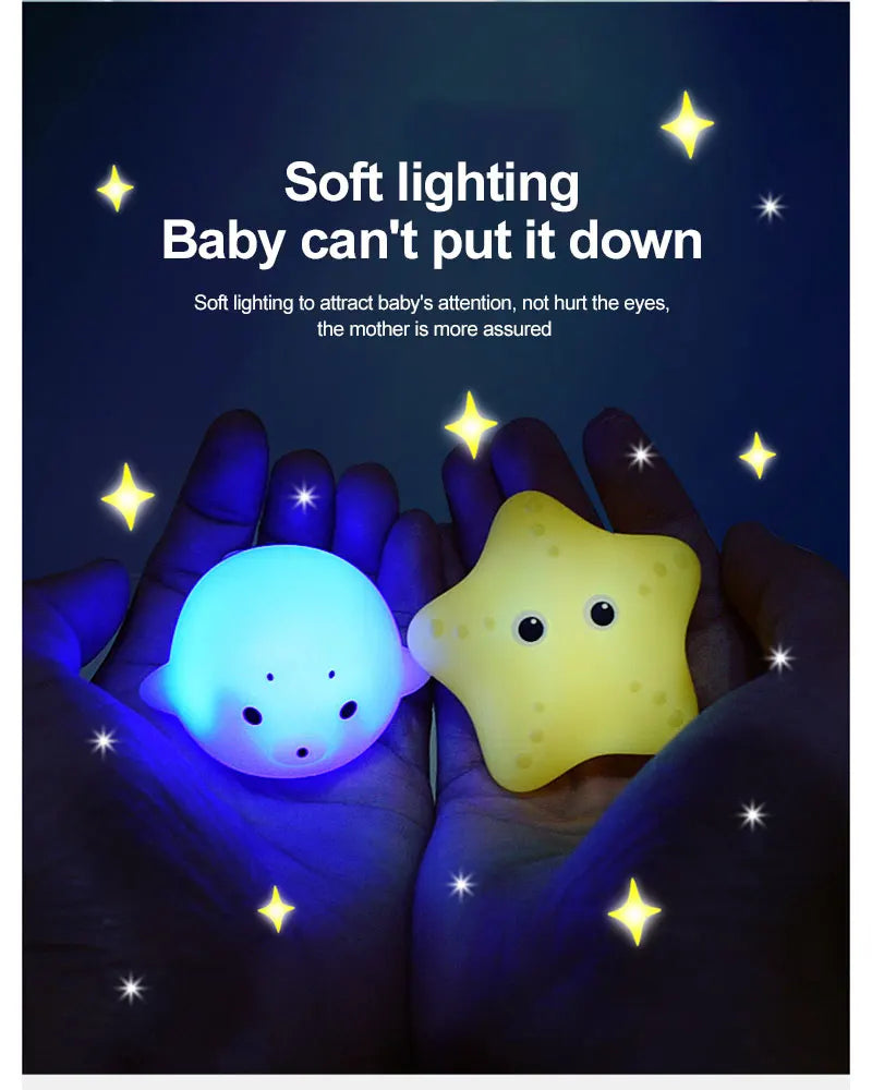 Baby Cute Animals Bath Toy LED Light Up