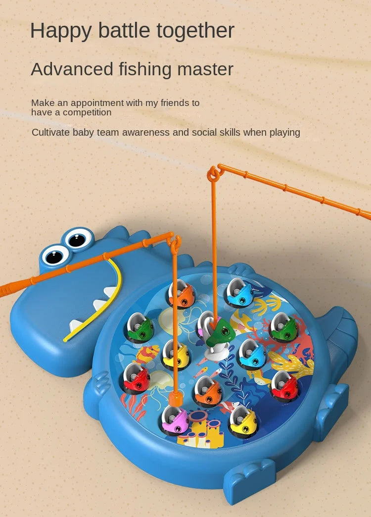 Dinosaur Simple Magnetic Fishing Toys Play Rod Game