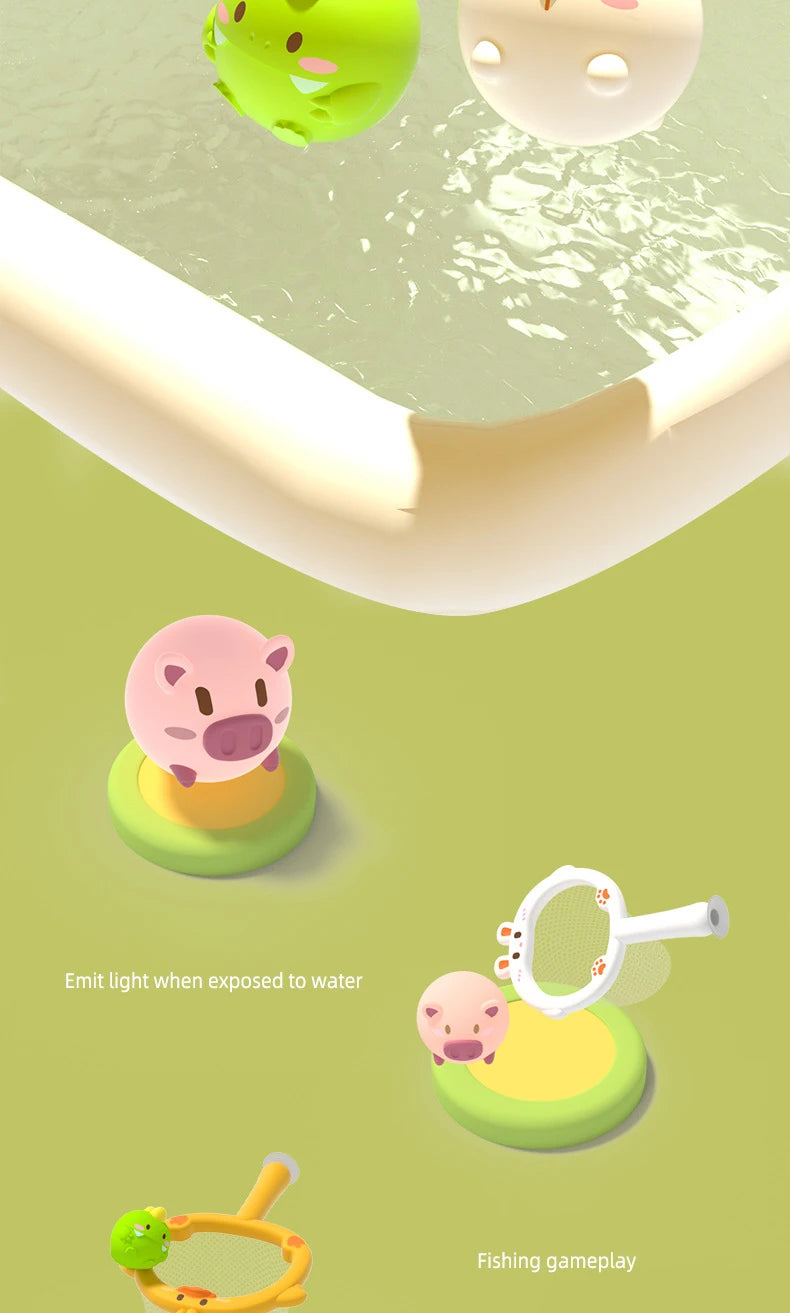 Baby Cute Animals Bath Toy LED Light Up