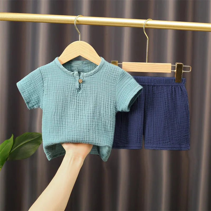 0 5Y Boys Girls Clothing Sets Summer Solid