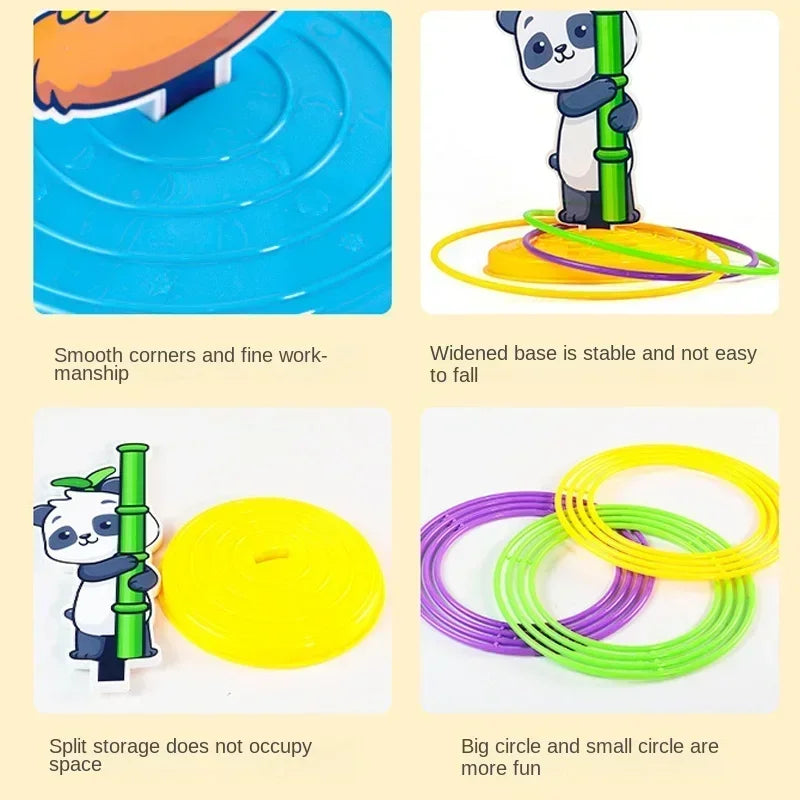 1 Set Kid Animals Ring Toss Game Toy