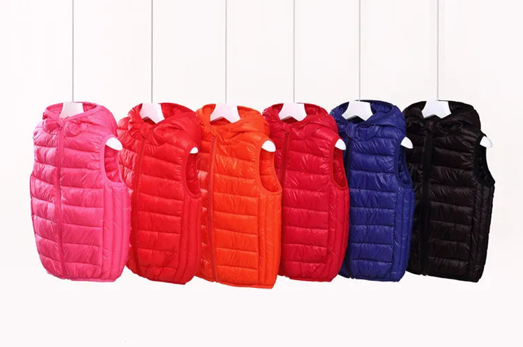 Fall Solid Waistcoat Children Outerwear Winter Coats Kids