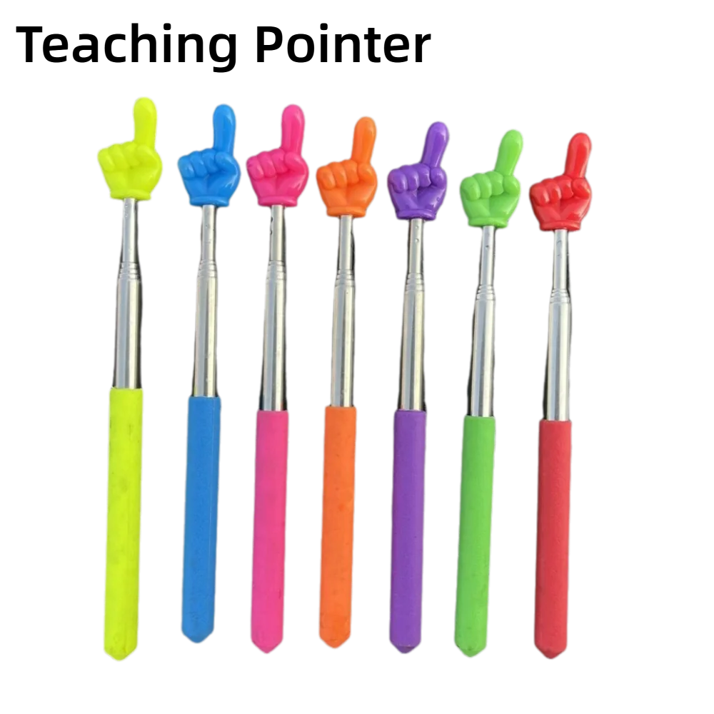 1PC Stainless Steel Teaching Pointer Telescopic Rod Finger
