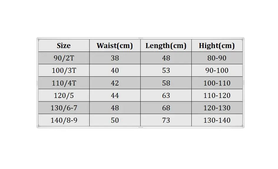 Summer Korea Children Pants Casual Girls Boys Cotton