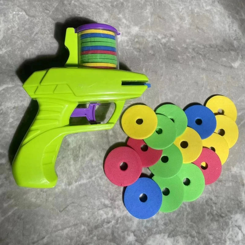 Kids Flying Discs Launcher Toys EVA Soft Bullet